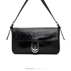 BRAND NEW STAUD Elegant Black Leather Shoulder Bag (With Tags)